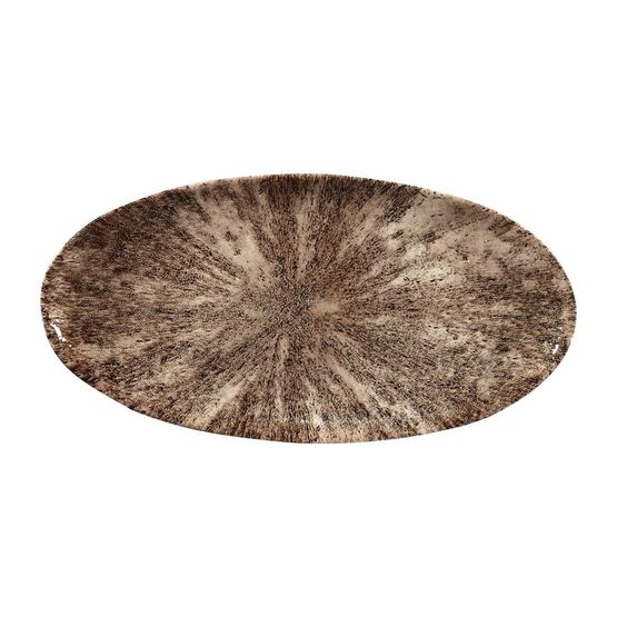 Churchill Studio Prints Stone Chefs Plates Zircon Brown 347 x 173mm