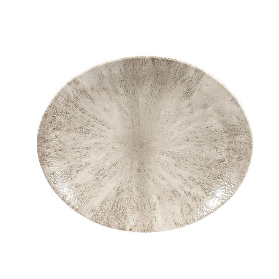 Churchill Studio Prints Stone Coupe Oval Plates Agate Grey 270mm