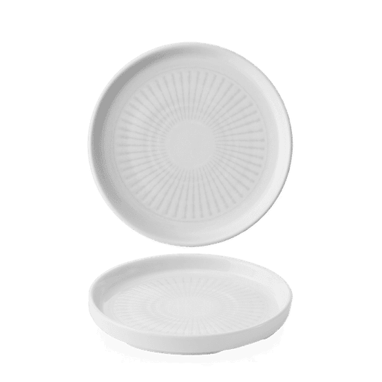 Churchill Era Grey Walled Plates 160mm