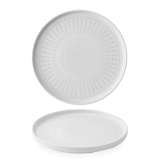 Churchill Era Grey Walled Plates 260mm