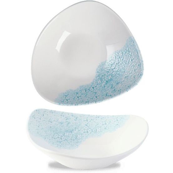 Churchill Vintage Prints Med Tiles Aquamarine Triangle Bowl 235mm