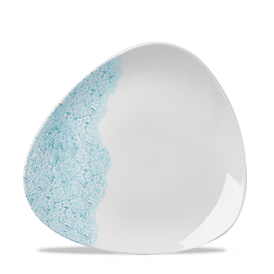 Churchill Vintage Prints Med Tiles Aquamarine Triangle Plate 229mm