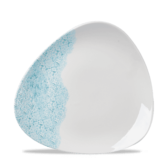 Churchill Vintage Prints Med Tiles Aquamarine Triangle Plate 265mm