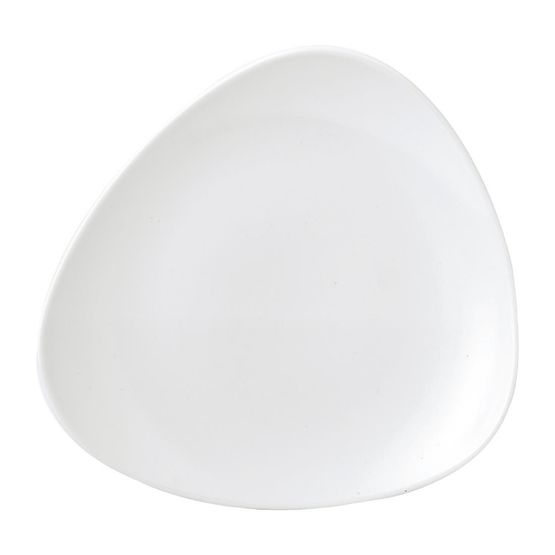 Churchill Vellum White Triangle Plate 10 1/2 "