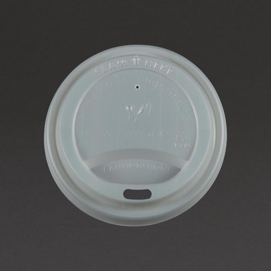Vegware VLID79S Compostable Coffee Cup Lids 225ml / 8oz