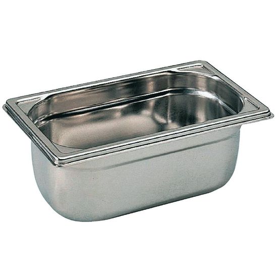 Matfer Bourgeat Stainless Steel 1/4 Gastronorm Trays - 100mm 2.5Ltr