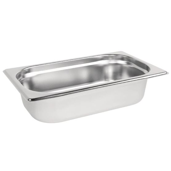 Vogue Stainless Steel 1/4 Gastronorm Tray - 65mm 1.7Ltr