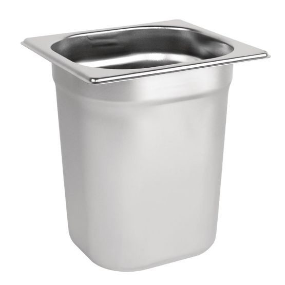 Vogue Stainless Steel 1/6 Gastronorm Tray - 200mm 3Ltr