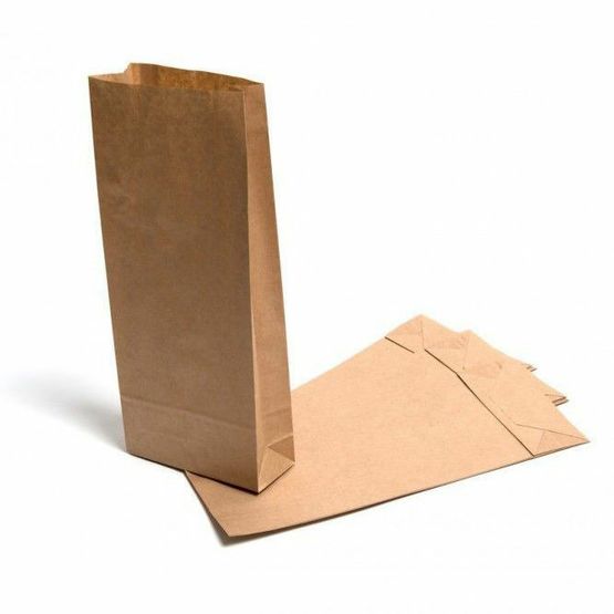 10Lb Block Bottom Brown Kraft Paper Bags 21cm x 38cm x 9.5cm