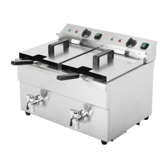 Buffalo Twin Tank Induction Fryer 2x3kW