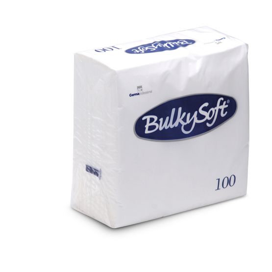 Bulkysoft 40cm 2ply White Napkins 4 fold 32990