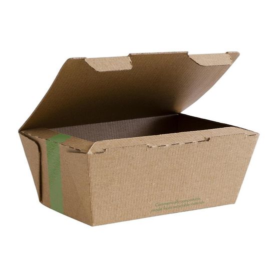 Vegware MFB-6X5 Compostable Microflute Takeaway Box 6x5"