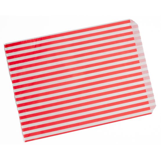 Stronghold Striped Red Paper Bag 24 x 36 cm (10" x 14")