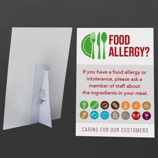 Customer Allergen Symbols &amp; Ingredients Awareness Pub &amp; Cafe Notice (2 x Display Options)
