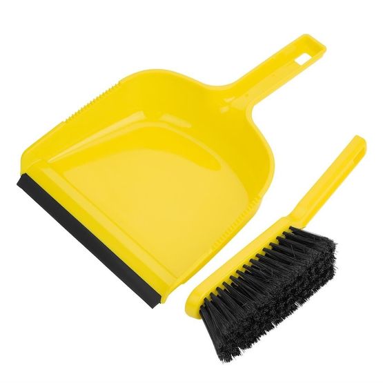 Jantex Dustpan &amp; Brush Set - Yellow