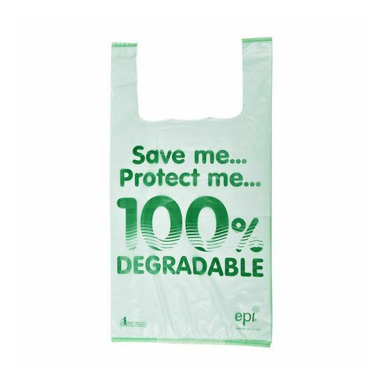 Large 11" x 17" x 21" Image 100% Degradable Plastic Carrier Bags