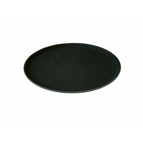 14" Round Black Non-Slip Tray