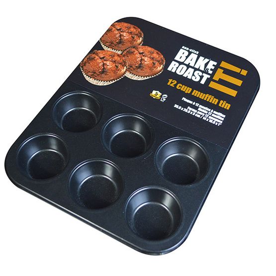 Non Stick 12 Cup Muffin Tin 35.5 X 26.5cm