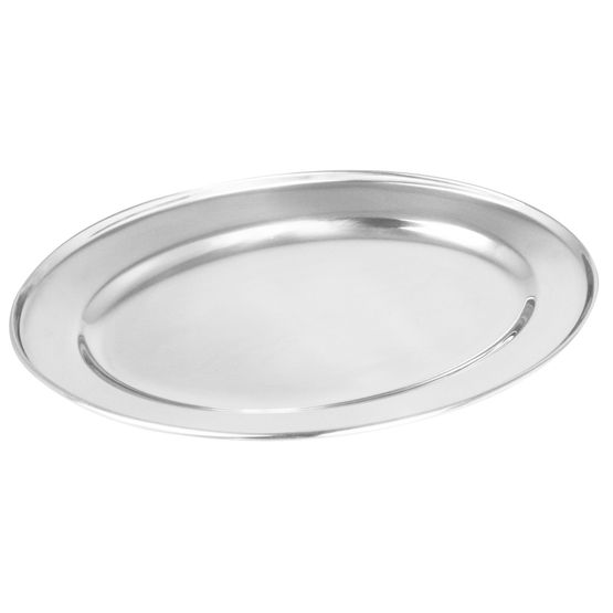 Oval Meat Flat Stainless Steel 23x16.5cm 9in