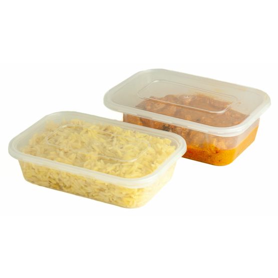 Clearly Premium 500ml Plastic Containers With Lids