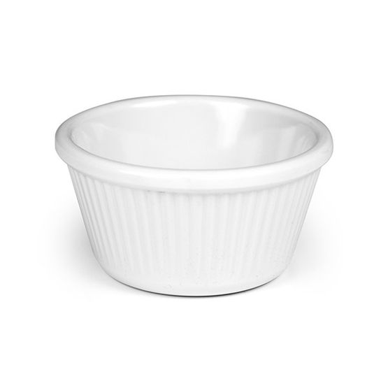 Ramekin White Ribbed 4oz