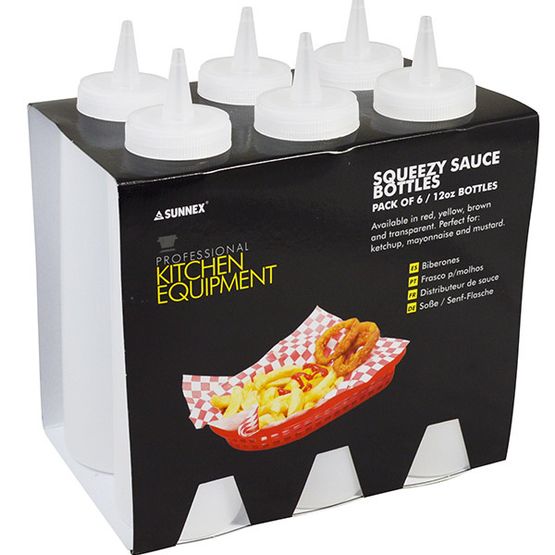 Sauce Bottle Clear 12oz