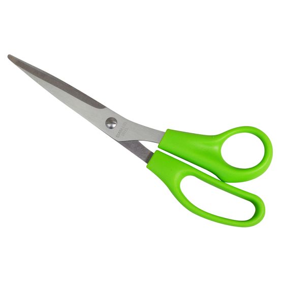 Scissors - Stainless Steel Green Plastic Handled