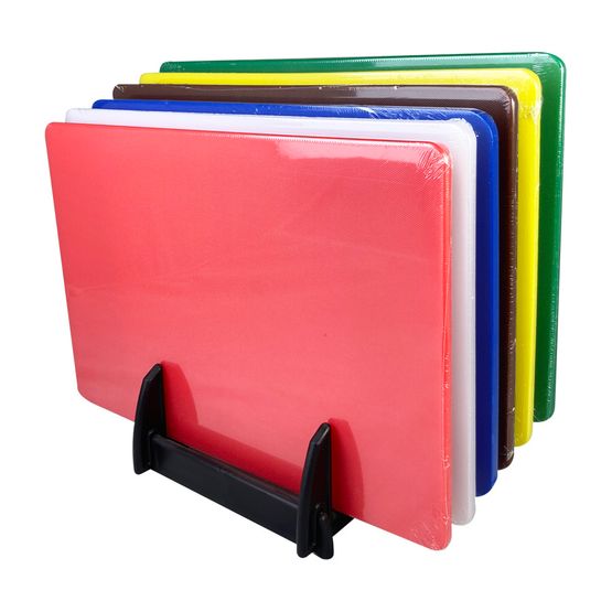 Set Of 6 18x12in Colour Boards &amp; Polypropylene Rack