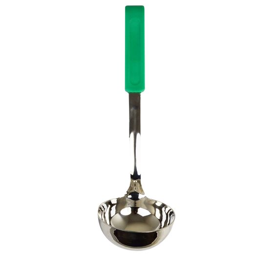 Soup Ladle Stainless Steel Pp Green Handle 7oz