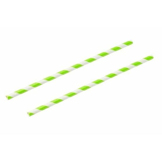Economy Green And White Paper Straw 2 Ply