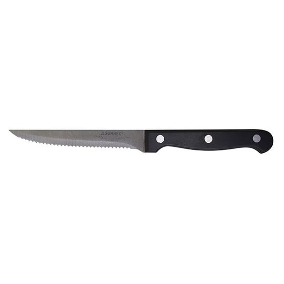 Steak Knife- Full Tang Black Rivetd Handle 1dz