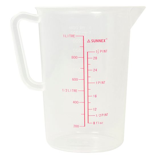 Sunnex Measuring Jug 1.0Ltr Clear Pp