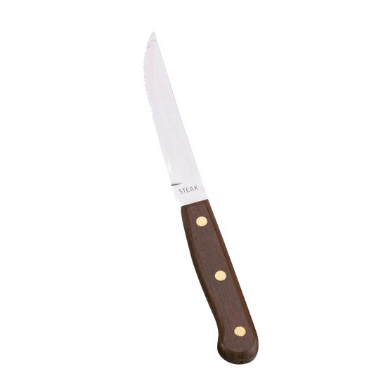 Sunnex Steak Knife Wooden Handle Full Tang 1dz