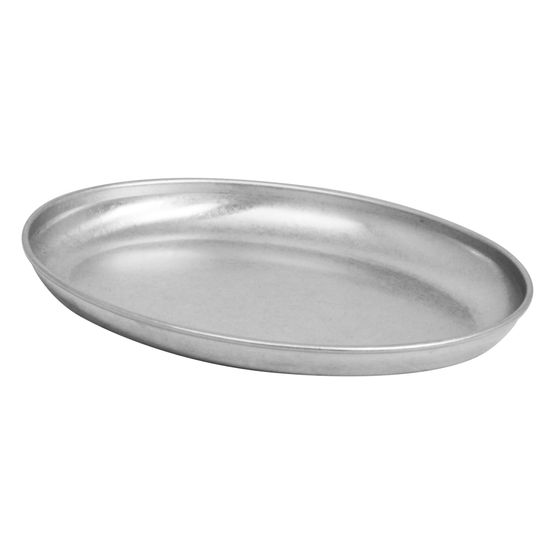 Vintage Steel Oval Shaped Plate 21cm X 15cm