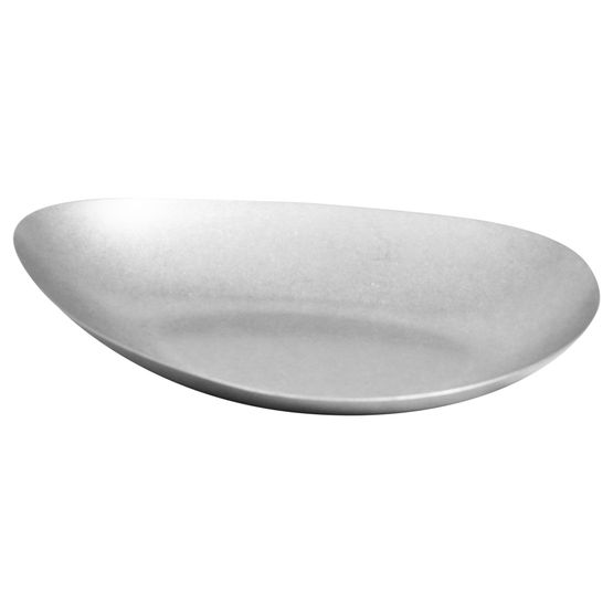 Vintage Steel Triangle Oval Plate 30cm X 20cm X 4.8cm