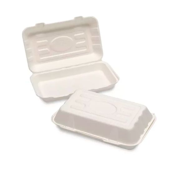 HB10 Large Bagasse Food Box 10" x 6" x 2.5"