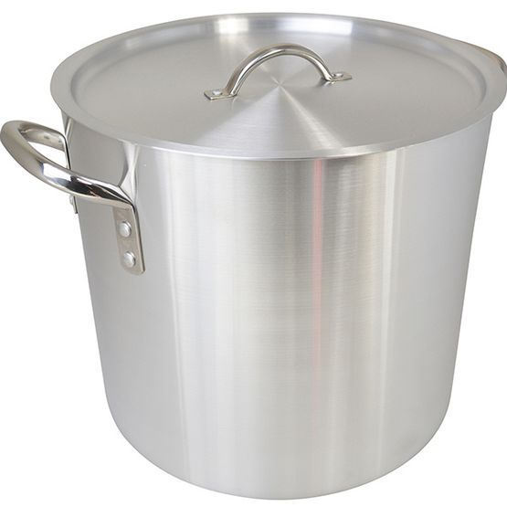 Zsp Aluminium Stockpot With Lid 8ltr Aprx - 34cm In Diam Inc Handles H -19cms