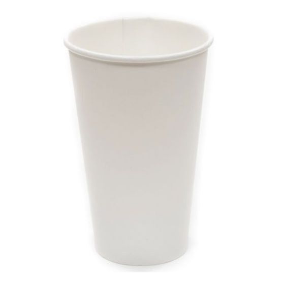 16oz White Single Wall Cup