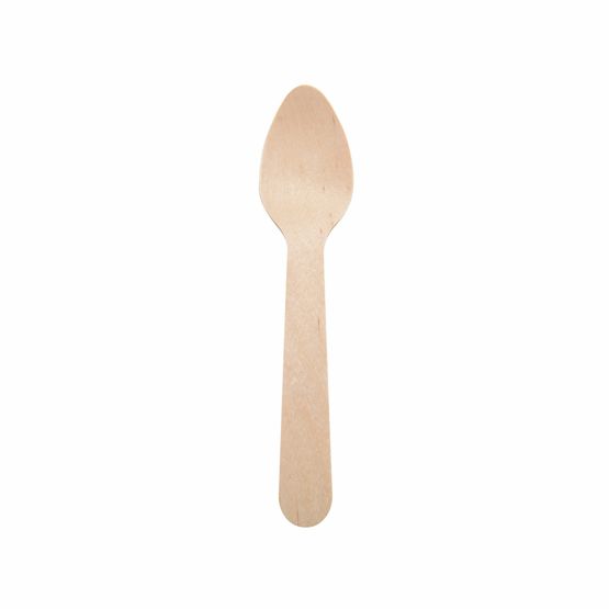 Wooden Teaspoon Disposable &amp; Compostable 110mm