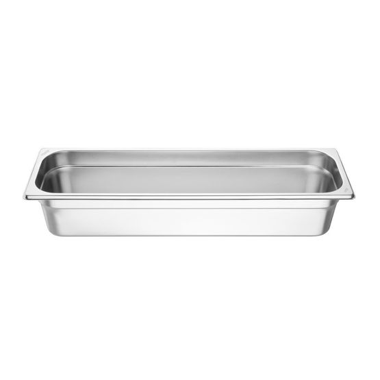 Vogue Stainless Steel Gastronorm 2/4 Tray 100mm