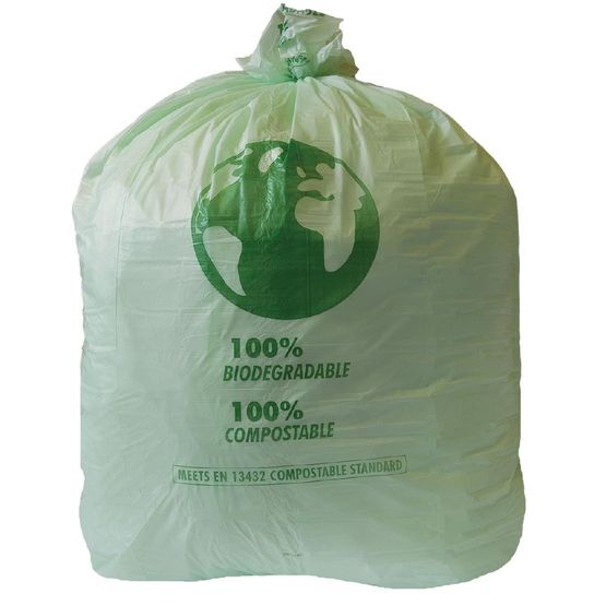 Jantex Green Compostable Bin Liners 90Ltr