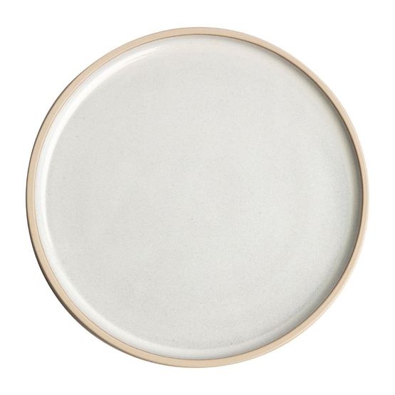Olympia Canvas Flat Round Plates Murano White 180mm