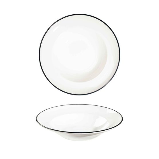 Modest Black Pasta Plate 25cm / 9.75" 420ml / 17.75oz