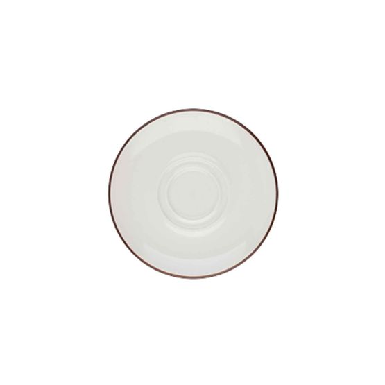 Modest Brown Double Well Saucer 16cm / 6.25"