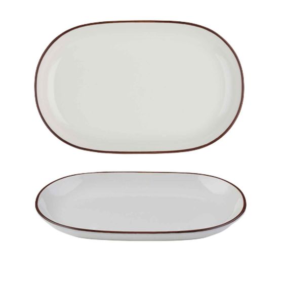 Modest Brown Oval Platter 33 x 21cm / 13" x 8.25"