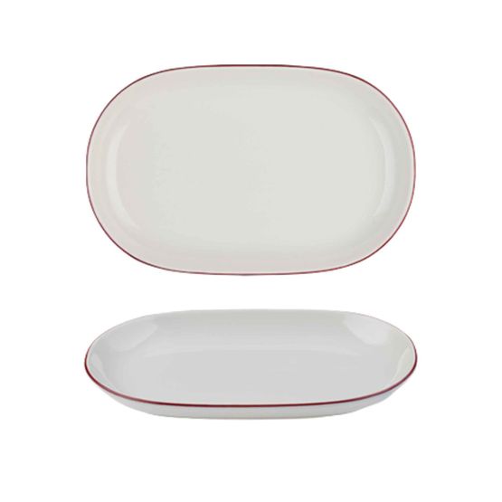 Modest Maroon Oval Platter 33 x 21cm / 13" x 8.25"