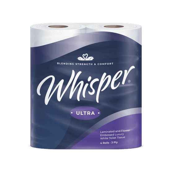 3ply Whisper Ultra Toilet Paper - Pack of 40 Rolls