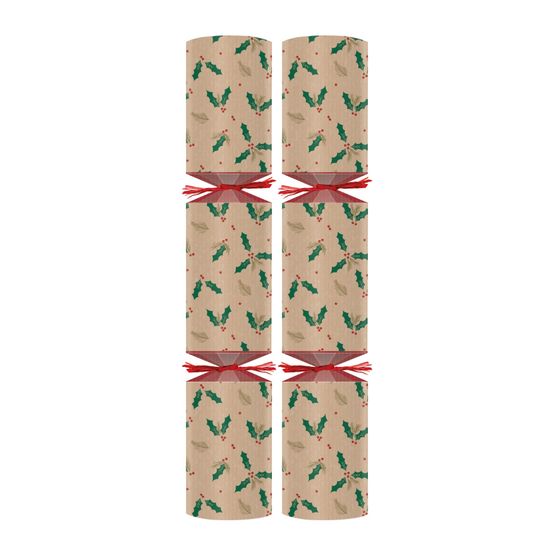 Swantex 10" Kraft Jolly Holly Christmas Crackers - Contents 1 C1000KJH-1