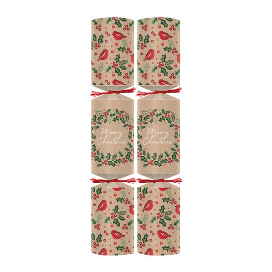 Swantex 12" Holly Robin Christmas Crackers - E2 Contents C502HYB-E2
