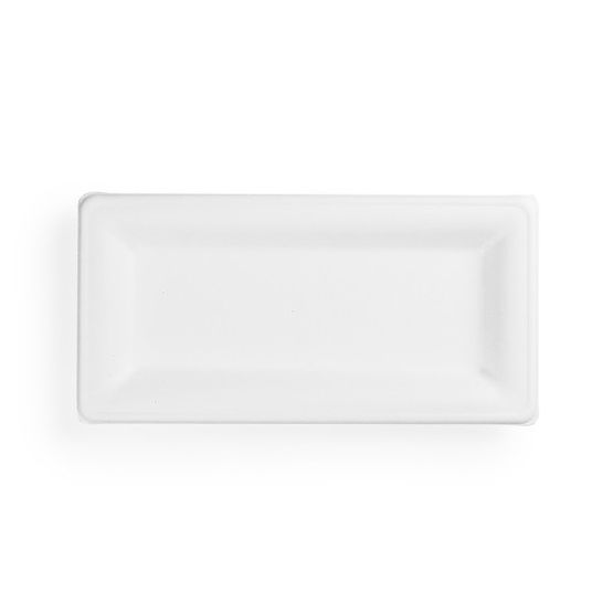 Vegware 10 X 5in Rectangular Bagasse Plate - VWRP-10